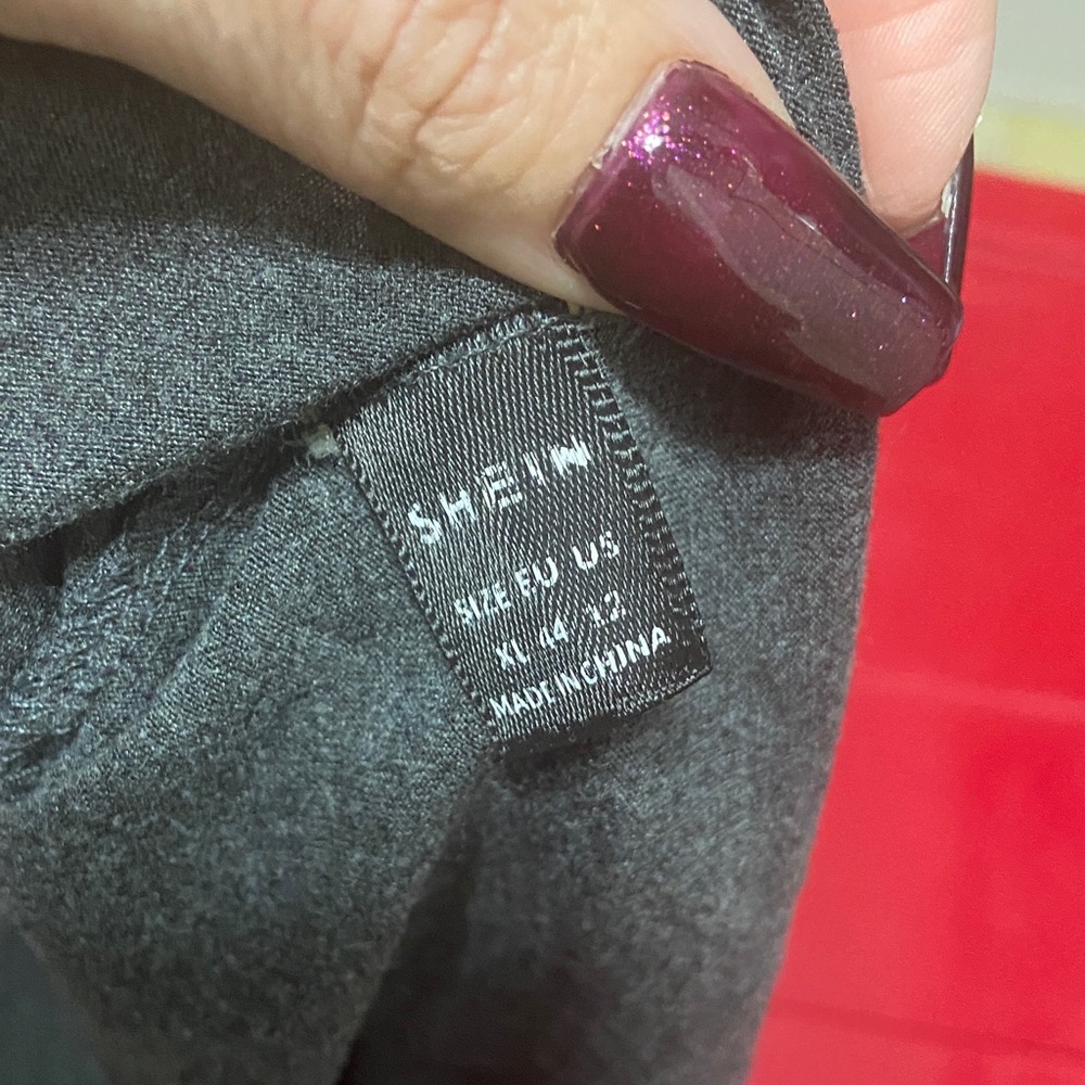 SHEIN Charcoal Gray Apparel